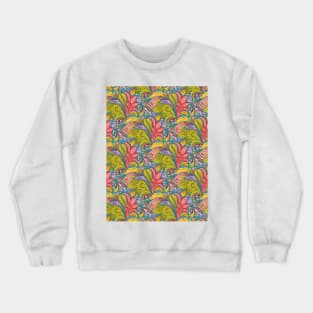 Floral Pattern in Paisley Garden Indian Style Crewneck Sweatshirt